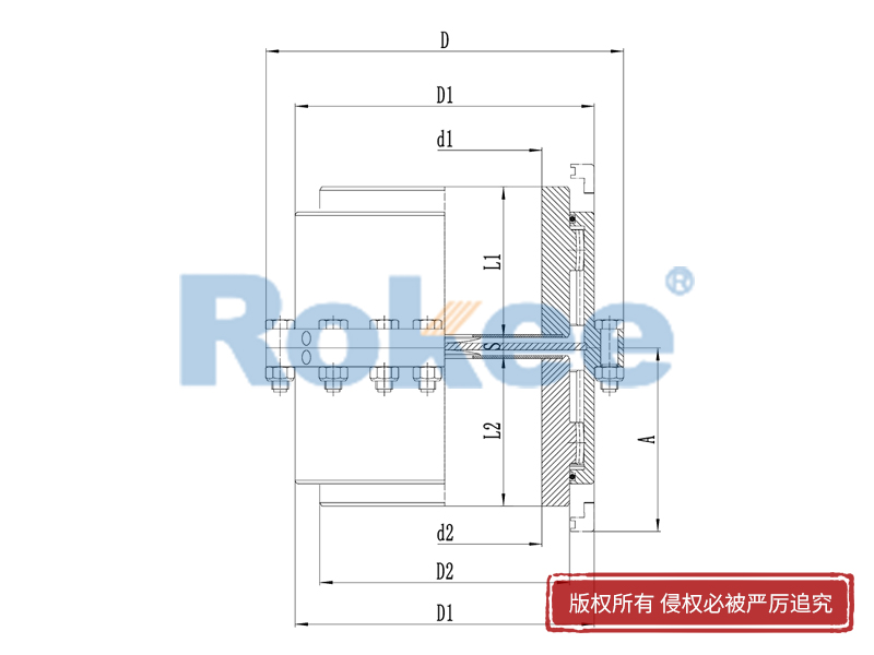 RODV垂直安裝型鼓形齒式聯軸器